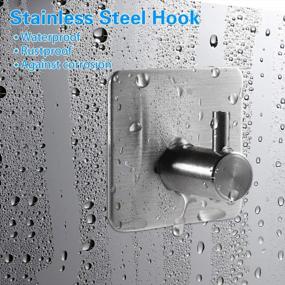 img 2 attached to Stainless Steel Adhesive Hooks - 6 Pack Robe Hooks For Hanging Coats, Towels And Hats In Kitchen, Bathroom, And Bedroom - Door And Wall Decoration - Silver