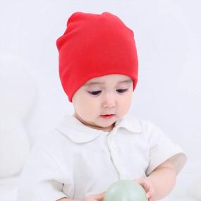 img 2 attached to Zmart 6 Pack Unisex Baby Cotton Beanies Hats, Baby Toddler Newborn Infant Caps For Baby Boys Girls