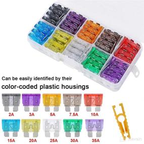 img 3 attached to 🔌 eFuncar 100 Pcs Standard Blade Fuse Assorted Set with Inline Fuse Holder - ATO/ATC/ATS/APR Car Fuses Assortment Kit for Auto Boat Truck SUV RV - 2A/3A/5A/7.5A/10A/15A/20A/25A/30A/35A AMP