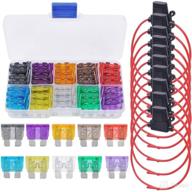 🔌 efuncar 100 pcs standard blade fuse assorted set with inline fuse holder - ato/atc/ats/apr car fuses assortment kit for auto boat truck suv rv - 2a/3a/5a/7.5a/10a/15a/20a/25a/30a/35a amp логотип