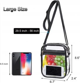 img 3 attached to Clear Crossbody Purse Bag, Stadium Approved For Concerts, Festivals