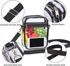img 1 attached to Clear Crossbody Purse Bag, Stadium Approved For Concerts, Festivals