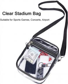 img 2 attached to Clear Crossbody Purse Bag, Stadium Approved For Concerts, Festivals