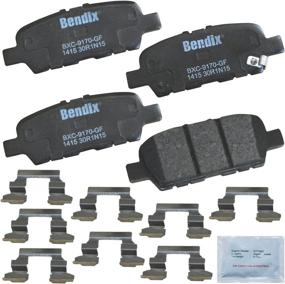 img 1 attached to Bendix CFC1415 Copper-Free Ceramic Brake Pad (Rear) with Easy Installation Hardware - Enhanced SEO