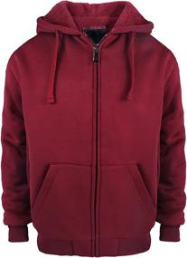 img 4 attached to Sherpa Lined Fleece Zip Up Sweatshirts Sweatshirt Boys' Clothing at Fashion Hoodies & Sweatshirts