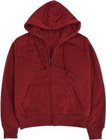 img 3 attached to Sherpa Lined Fleece Zip Up Sweatshirts Sweatshirt Boys' Clothing at Fashion Hoodies & Sweatshirts