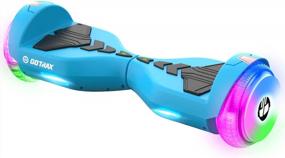 img 4 attached to Gotrax Pulse Max Hoverboard With 6.5" Luminous Wheels, Music Speaker And 7Mile Range & 6.2Mph, UL2272 Certified, Dual 250W Motor And 93.6Wh Battery Self Balancing Scooters For 44-176Lbs Kids Teens