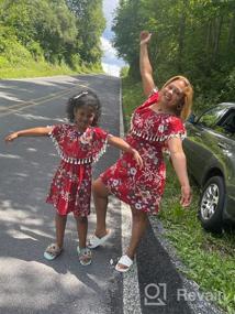 img 6 attached to Floral Printed Chiffon Mommy and Me Dresses with Bowknot Ruffles: Perfect Matching Outfits for Beach, Featuring Short Sleeves