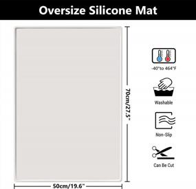 img 3 attached to Versatile Gartful Large Silicone Mat - 28"X20" With Raised Edge - Perfect For Crafts, Resin Molds, Countertop Protection, And Pets!