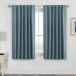 stone blue blackout curtains: thermal insulated window treatment panels for living room and bedroom - room darkening drapes with back tab/rod pocket - 52 x 63 inch, set of 2 panels by h.versailtex logo