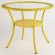 brylanehome roma all-weather resin wicker bistro table patio furniture, lemon yellow logo