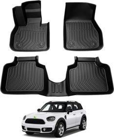 img 4 attached to 🚗 Cartist Custom Fit All Weather Floor Mats for Mini Countryman 2017-2022 - Front & 2nd Row TPE Floor Liners