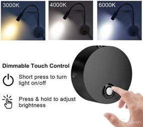 img 3 attached to 🔦 Enhance Your RV's Lighting Experience with the quckangy RV 12V Reading Lamp: Adjustable LED Wall Light with USB Charger and Touch Control Switch