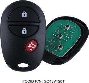 img 1 attached to 🔑 High-Quality 2 Pack Car Key Fob Keyless Entry Remote for 2007-2016 Toyota Tundra/Sienna/Sequoia/Tacoma (GQ43VT20T 315Mhz 3-Btn) - Shop Now!