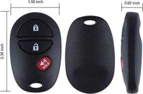 img 2 attached to 🔑 High-Quality 2 Pack Car Key Fob Keyless Entry Remote for 2007-2016 Toyota Tundra/Sienna/Sequoia/Tacoma (GQ43VT20T 315Mhz 3-Btn) - Shop Now!