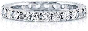 img 3 attached to BERRICLE Sterling Zirconia Anniversary Eternity Women's Jewelry ~ Wedding & Engagement