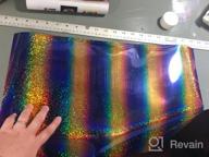 img 1 attached to 20"X12" Rainbow HOHOFILM Holographic Stripe Multi Heat Transfer Vinyl Iron-On HTV Press Paper Sheet For Garment T-Shirt review by Ryan Selpasoria