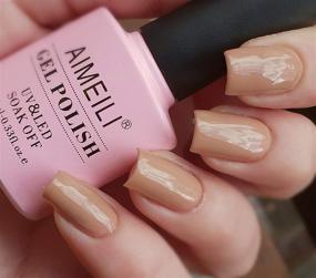img 3 attached to AIMEILI Soak Off UV LED Nude Gel Nail Polish - Stella Anethum (107) 10Ml: Get A Natural Look With Long-Lasting Shine!