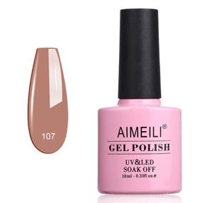 img 4 attached to AIMEILI Soak Off UV LED Nude Gel Nail Polish - Stella Anethum (107) 10Ml: Get A Natural Look With Long-Lasting Shine!