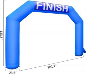 img 3 attached to 15Ft Hexagon Inflatable Arch With Blower For Race Outdoor Advertising Commerce - Happybuy