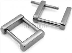 img 4 attached to Gunmetal Rectangle Screw Rings Buckle Strap Connector 3/4 Inch Shackle Purse Bag Loop 4Pcs Craftmemore