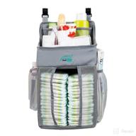 👶 efficient grey daliway baby diaper organizer for nursery: a space-saving storage solution логотип