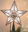 aogu silver star led christmas tree topper 10 warm white lights lighted treetop xmas decoration home party. logo