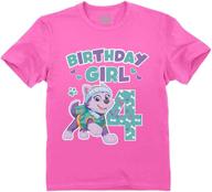 🎉 adorable birthday girl patrol toddler t-shirt: a must-have for girls' clothing collection! logo