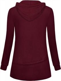 img 2 attached to Stay Stylish And Comfortable With Miusey'S Long Sleeve Hoodies With Asymmetrical Hem And Drawstring