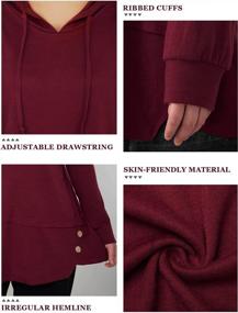 img 1 attached to Stay Stylish And Comfortable With Miusey'S Long Sleeve Hoodies With Asymmetrical Hem And Drawstring