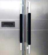 черная плюшевая крышка дверной ручки холодильника с рисунком аллигатора противоскользящие защитные перчатки для предотвращения отпечатков пальцев, жидкости, масляных пятен, пищевых пятен и ударов логотип