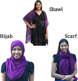 img 2 attached to 🧣 Evening Purple Women's Accessories: MissShorthair Scarf at Scarves & Wraps