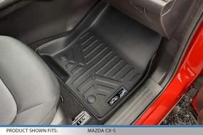 img 2 attached to 🏆 Premium MAXLINER Floor Mats 2 Row Liner Set in Sleek Black for 2017-2021 Mazda CX-5