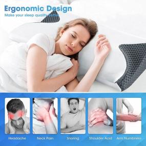 img 1 attached to Ergonomic Cervical Memory Foam Pillow For Pain Relief And Comfort While Sleeping - Side, Back & Stomach Support