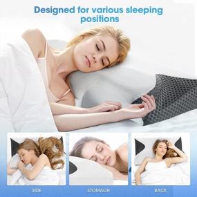 img 3 attached to Ergonomic Cervical Memory Foam Pillow For Pain Relief And Comfort While Sleeping - Side, Back & Stomach Support