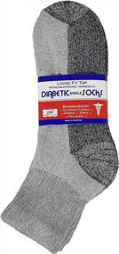 img 2 attached to Удобные диабетические носки по щиколотку для мужчин и женщин - свободный крой - 6 пар от Debra Weitzner