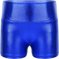 🩱 iefiel active metallic gymnastic bottoms for girls' swimming apparel логотип