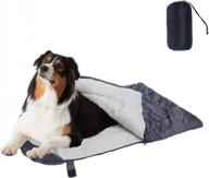 large waterproof dog sleeping bag for camping, hiking & backpacking - portable bed with storage bag for indoor/outdoor use logo