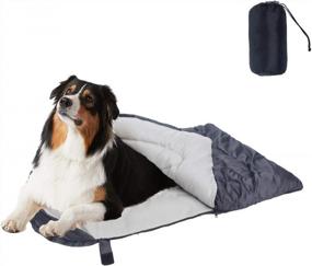 img 4 attached to Large Waterproof Dog Sleeping Bag For Camping, Hiking & Backpacking - Portable Bed With Storage Bag For Indoor/Outdoor Use