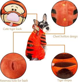 img 2 attached to 🐯 Kodervo Tiger Dog Costume for Halloween - Funny Cosplay Outfit for Small, Medium, Large Dogs - Dress Your Pets as Orange Tigers in Special Events