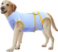 rozkitch dog surgery recovery suit, onesie breathable abdominal wound skin problems, puppy cone collar alternative, anti licking professional surgical recovery costume after spay, no harassment logo