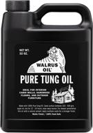 🔨 quality woodworking essential: walrus oil pure tung oil - ideal for hardwood floors, outdoor furniture, and more - vegan & long-lasting - 32oz jug logo