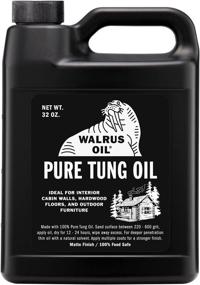 img 4 attached to 🔨 Quality Woodworking Essential: Walrus Oil Pure Tung Oil - Ideal for Hardwood Floors, Outdoor Furniture, and More - Vegan & Long-lasting - 32oz Jug