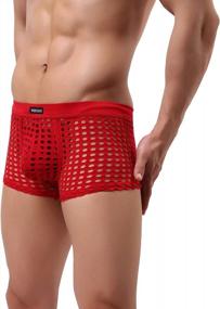 img 3 attached to Men'S Underwear: Sexy Mesh Breathable Low Rise Cool Boxer Briefs Pack Set