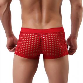 img 1 attached to Men'S Underwear: Sexy Mesh Breathable Low Rise Cool Boxer Briefs Pack Set