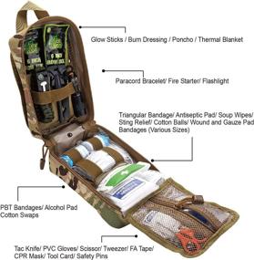 img 3 attached to Survival First Aid Kit With 250 Pieces, Molle System Compatible, For Outdoor Gear Emergencies - Camping, Hunting, Hiking, And More!