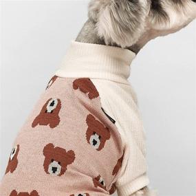 img 2 attached to 🐻 Fitwarm Bear Dog Pajamas: Cozy and Stylish Thermal Knitted Pet Clothes for Puppy, XS - Pink