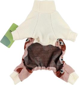 img 1 attached to 🐻 Fitwarm Bear Dog Pajamas: Cozy and Stylish Thermal Knitted Pet Clothes for Puppy, XS - Pink