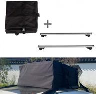 findauto crossbars roof rack bag fit for jeep for cherokee 2014-2020 oe style top rail roof rack aero aluminum cross bar luggage rack bag logo