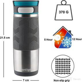 img 1 attached to ☕️ Contigo Autoseal Transit Stainless Steel Travel Mug, 16 Oz: Sleek Blue Stainless Steel Design for On-The-Go Sipping